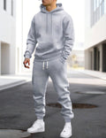 Clive | Herren Kapuzen-Loungewear-Set mit Jogginghose, bequemer Zweiteiler | Nomadnts | Grau