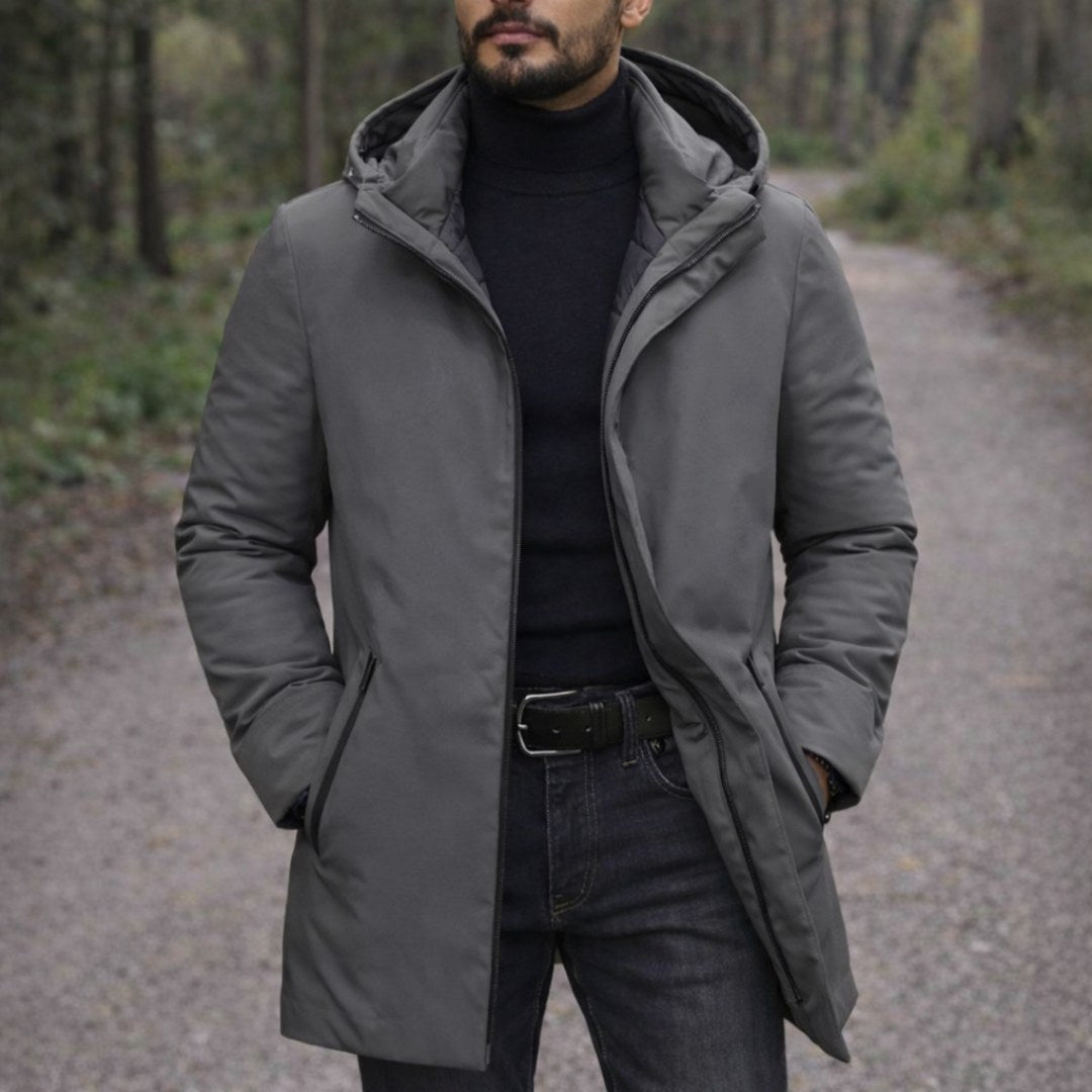 Cody | Wintermantel mit Kapuze für Herren, wetterfester Herbstmantel | Nomadnts