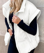 Colette | Damen ärmellose gesteppte Steppweste, Gilet mit Stehkragen | Nomadnts | Black