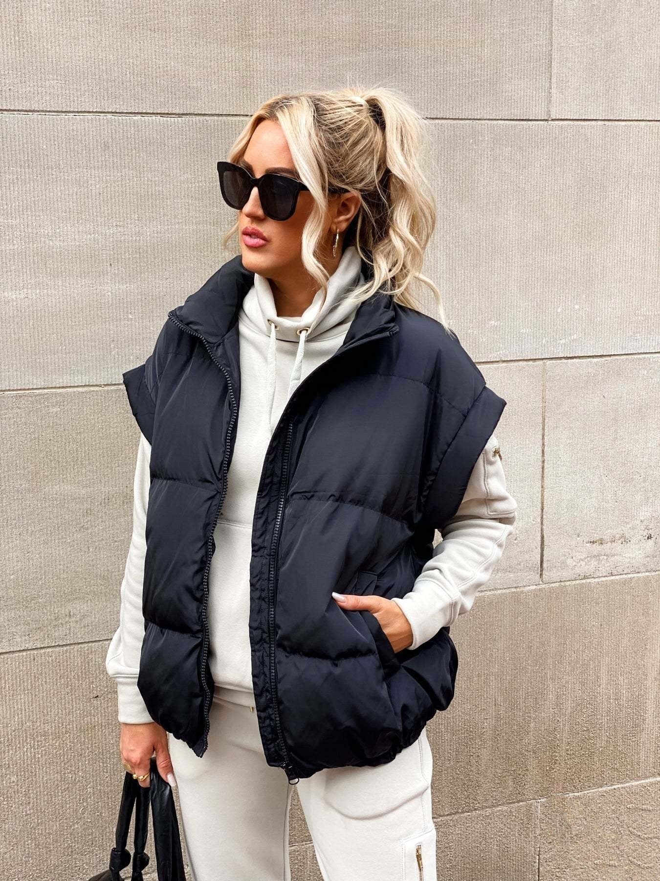 Colette | Damen ärmellose gesteppte Steppweste, Gilet mit Stehkragen | Nomadnts | Nomadnts