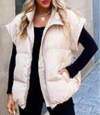 Colette | Damen ärmellose gesteppte Steppweste, Gilet mit Stehkragen | Nomadnts | Nomadnts