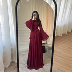 Colette | Damen gestuftes Maxikleid mit Trompetenärmeln, formelles Kleid für Hochzeitsgäste | Nomadnts | Nomadnts