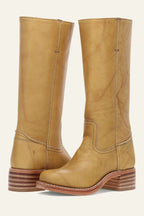 Colette | Damen Western-Lederstiefel, Herbststiefel mit spitzer Zehenpartie | Nomadnts | Light brown