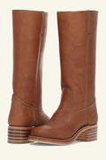 Colette | Damen Western-Lederstiefel, Herbststiefel mit spitzer Zehenpartie | Nomadnts | Yellow