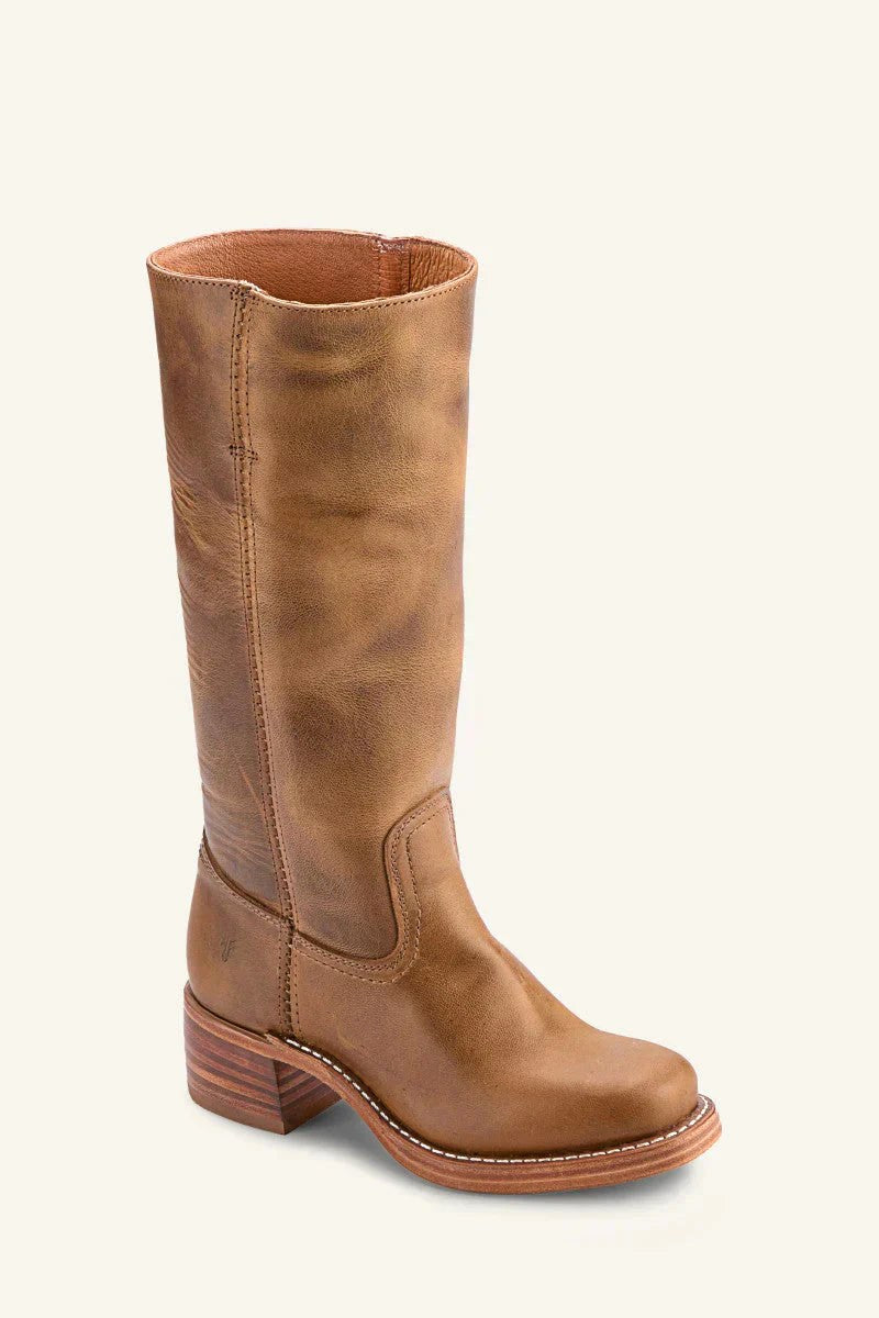 Colette | Damen Western-Lederstiefel, Herbststiefel mit spitzer Zehenpartie | Nomadnts | Brown