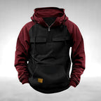 Colin | Dicker Herren-Kapuzenpullover aus Baumwollmix, warmer Utility-Hoodie | Nomadnts | Pink