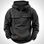 Colin | Dicker Herren-Kapuzenpullover aus Baumwollmix, warmer Utility-Hoodie | Nomadnts | Khaki