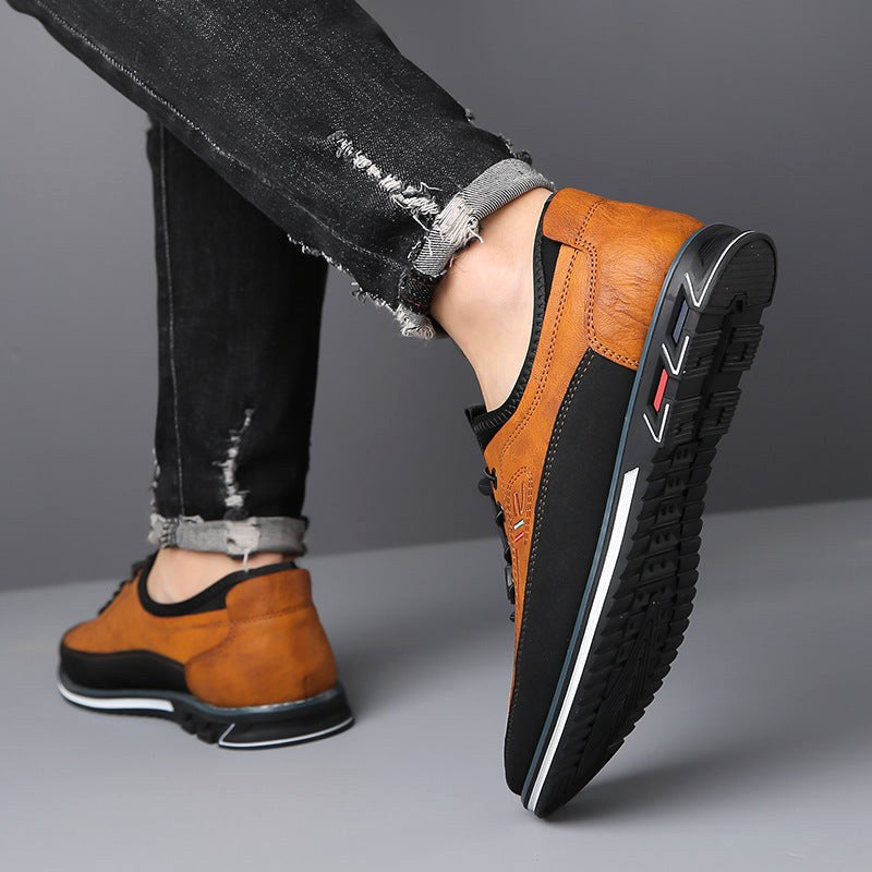 Conrad | Herren Leder-Schnürschuhe Cognac, strukturierte Oxford Schuhe | Nomad NTS | Grau