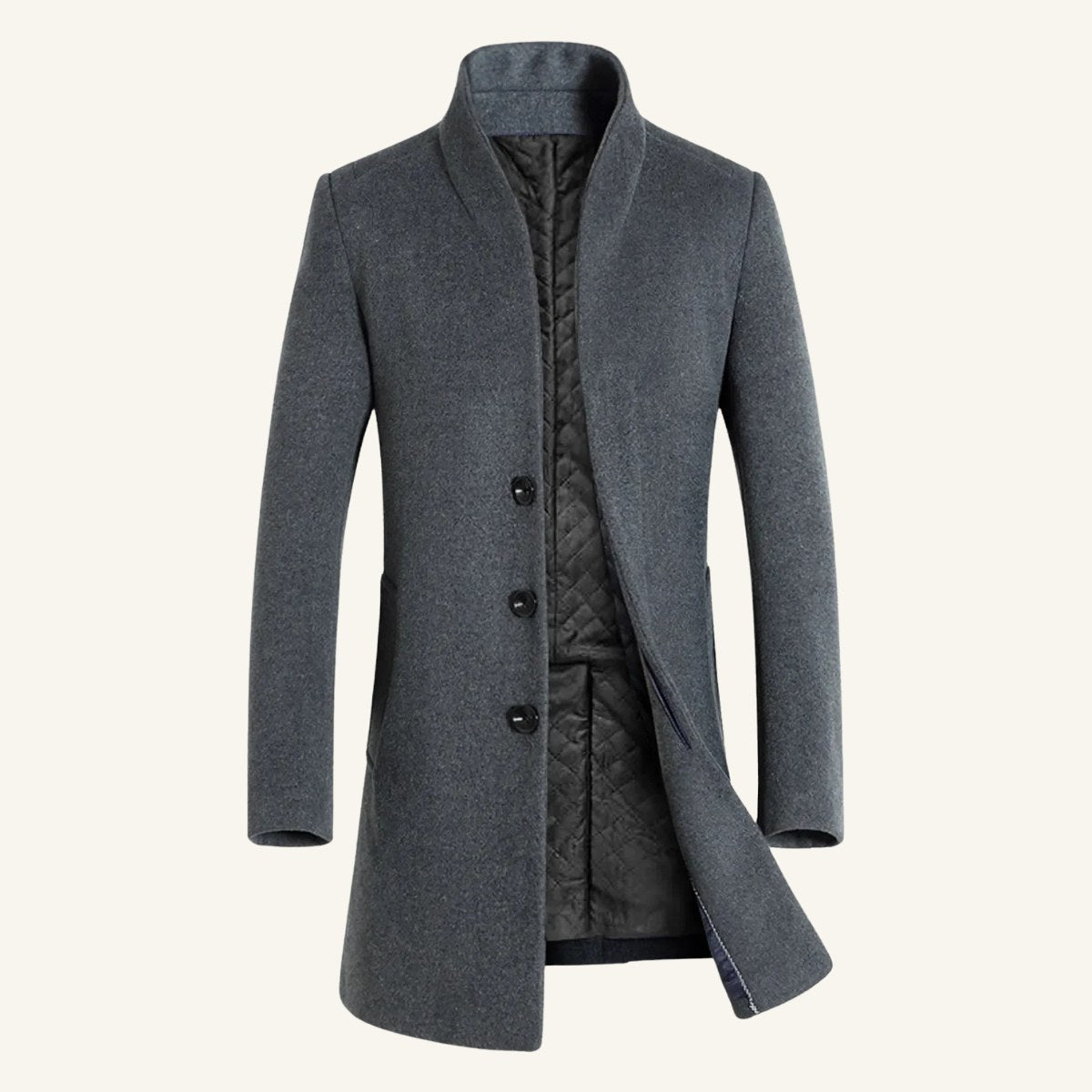 Cooper | Einreihiger Trenchcoat für Herren aus Wollmix, taillierter Herbstmantel | Nomadnts