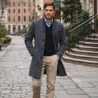 Cooper | Einreihiger Trenchcoat für Herren aus Wollmix, taillierter Herbstmantel | Nomadnts