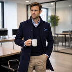 Cooper | Einreihiger Trenchcoat für Herren aus Wollmix, taillierter Herbstmantel | Nomadnts