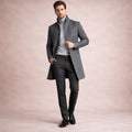 Cooper | Einreihiger Trenchcoat für Herren aus Wollmix, taillierter Herbstmantel | Nomadnts