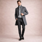 Cooper | Einreihiger Trenchcoat für Herren aus Wollmix, taillierter Herbstmantel | Nomadnts