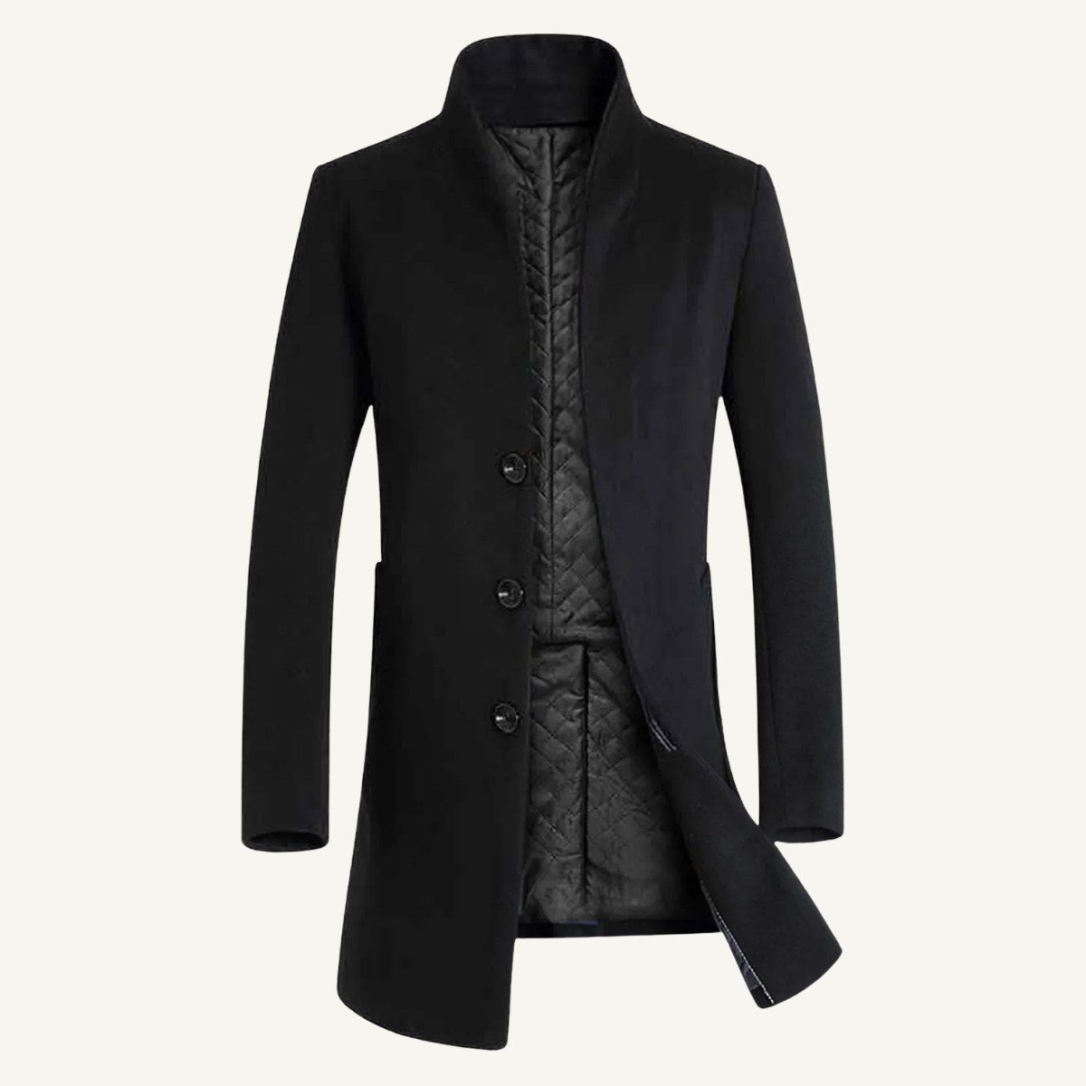 Cooper | Einreihiger Trenchcoat für Herren aus Wollmix, taillierter Herbstmantel | Nomadnts