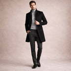 Cooper | Einreihiger Trenchcoat für Herren aus Wollmix, taillierter Herbstmantel | Nomadnts