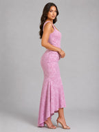 Cora | Damen Blumen-Corset-Maxikleid, Maxikleid mit asymmetrischem Saum | Nomadnts | Nomadnts