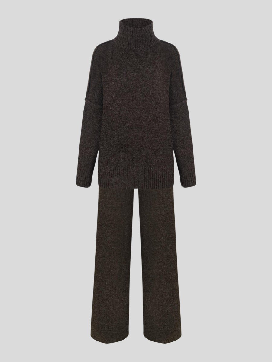Corinne | Damen Oversized Zweiteiler-Set, weit geschnittenes Loungeset mit Rollkragen | Nomadnts | Nomadnts