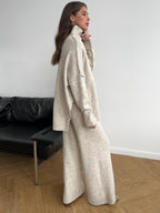 Corinne | Damen Oversized Zweiteiler-Set, weit geschnittenes Loungeset mit Rollkragen | Nomadnts | Nomadnts