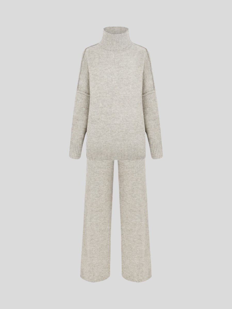 Corinne | Damen Oversized Zweiteiler-Set, weit geschnittenes Loungeset mit Rollkragen | Nomadnts | Nomadnts