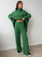 Corinne | Damen Oversized Zweiteiler-Set, weit geschnittenes Loungeset mit Rollkragen | Nomadnts | Nomadnts