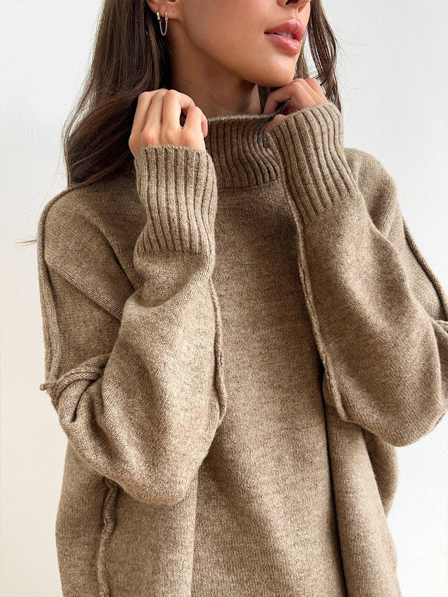 Corinne | Damen Oversized Zweiteiler-Set, weit geschnittenes Loungeset mit Rollkragen | Nomadnts | Nomadnts