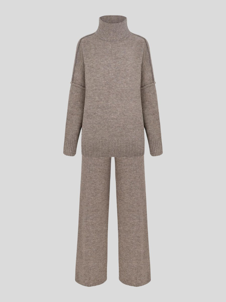 Corinne | Damen Oversized Zweiteiler-Set, weit geschnittenes Loungeset mit Rollkragen | Nomadnts | Nomadnts