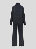 Corinne | Damen Oversized Zweiteiler-Set, weit geschnittenes Loungeset mit Rollkragen | Nomadnts | Nomadnts