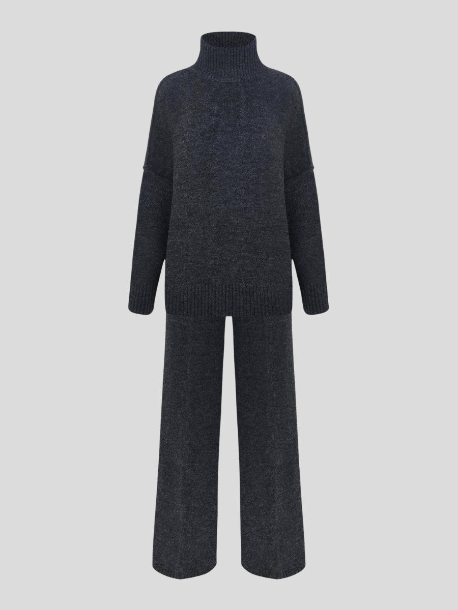 Corinne | Damen Oversized Zweiteiler-Set, weit geschnittenes Loungeset mit Rollkragen | Nomadnts | Nomadnts