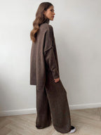 Corinne | Damen Oversized Zweiteiler-Set, weit geschnittenes Loungeset mit Rollkragen | Nomadnts | Nomadnts