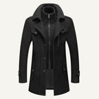 Dean | Wintermantel für Herren aus Wollmix, strukturierter Mantel im Trenchcoat-Stil | Nomadnts
