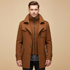 Dean | Wintermantel für Herren aus Wollmix, strukturierter Mantel im Trenchcoat-Stil | Nomadnts