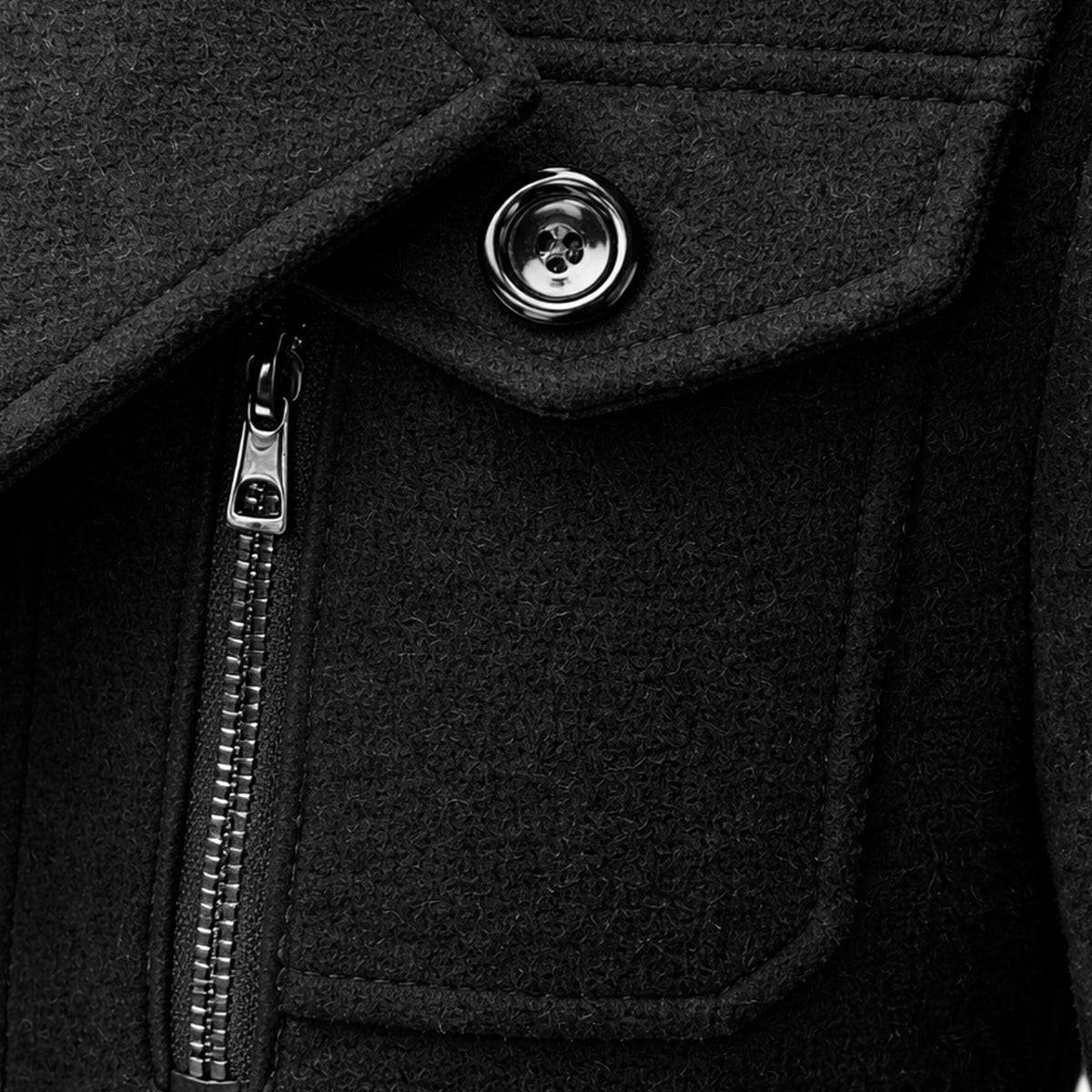 Dean | Wintermantel für Herren aus Wollmix, strukturierter Mantel im Trenchcoat-Stil | Nomadnts