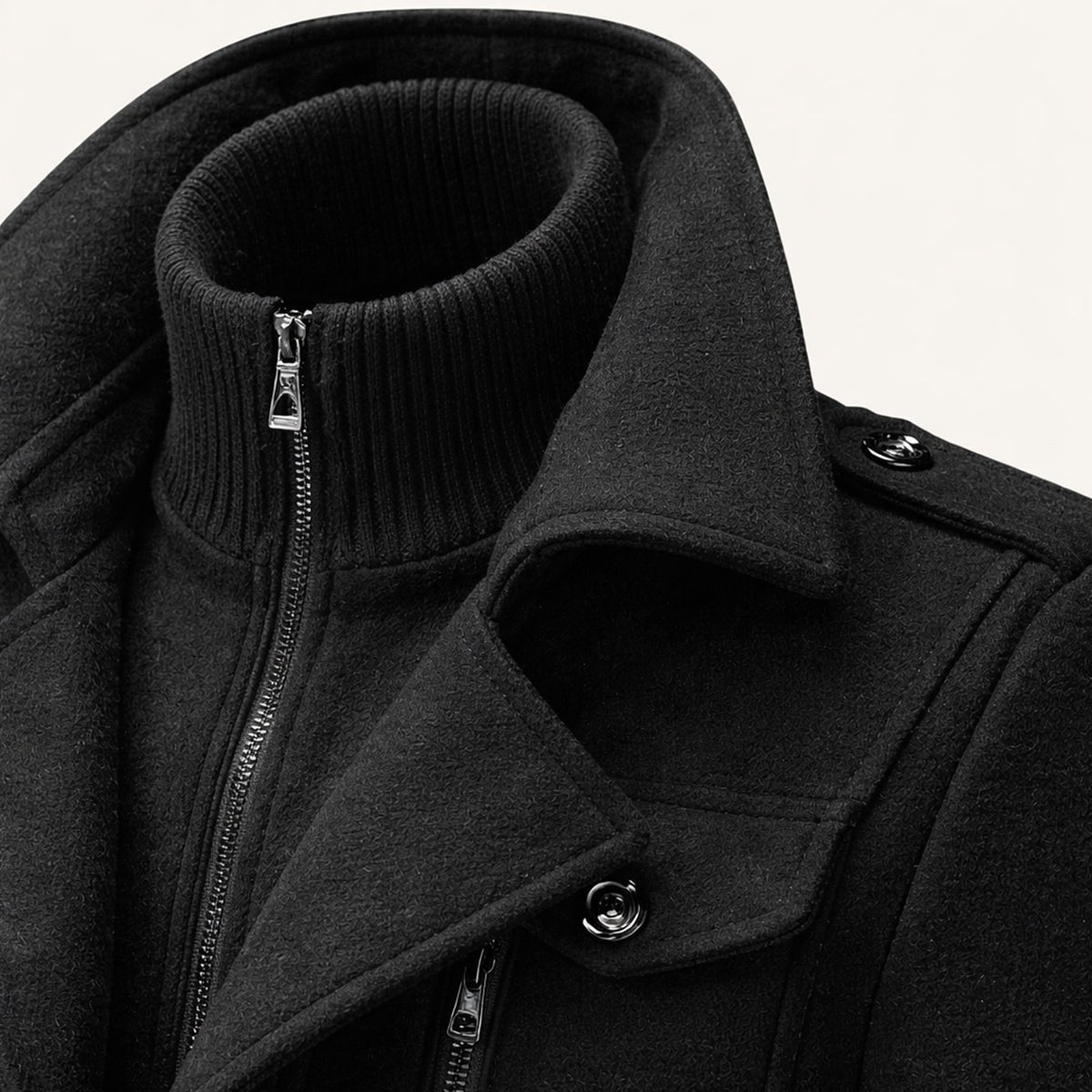 Dean | Wintermantel für Herren aus Wollmix, strukturierter Mantel im Trenchcoat-Stil | Nomadnts