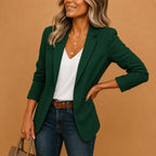 Delphine | Damen eng geschnittener Blazer mit einem Knopf, tailliert geschnittene Jacke | Nomadnts | Nomadnts