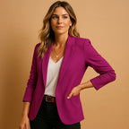 Delphine | Damen eng geschnittener Blazer mit einem Knopf, tailliert geschnittene Jacke | Nomadnts | Nomadnts