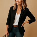 Delphine | Damen eng geschnittener Blazer mit einem Knopf, tailliert geschnittene Jacke | Nomadnts | Nomadnts