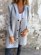 Denise | Damen Kapuzenjacke aus Baumwollmix, locker geschnittene Übergangsjacke | Nomadnts | Black