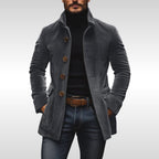 Detlef | Herren-Corduroy-Jacke mit strukturiertem Schnitt, Klassische Herbst-Jacke | Nomad NTS | Grey