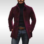 Detlef | Herren-Corduroy-Jacke mit strukturiertem Schnitt, Klassische Herbst-Jacke | Nomad NTS | Wine Red