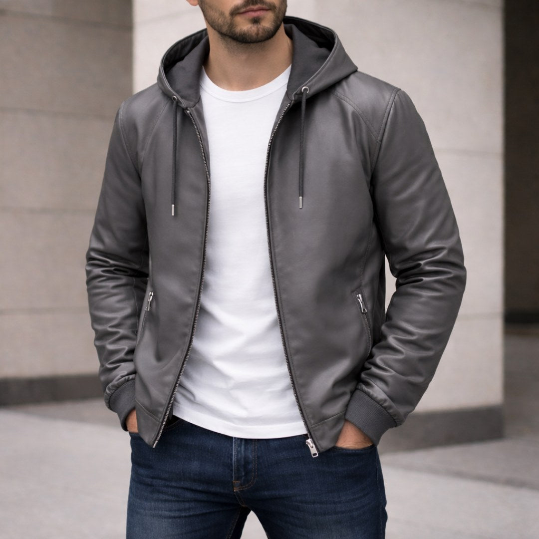 Devin | Herren-Kapuzenjacke mit klaren Linien, strukturierte Herbstjacke | Nomadnts