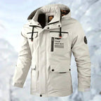 Dirk | Herrens Wasserdichte Outdoorjacke, Winddichte Herbstjacke | Nomad NTS | Wit
