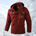 Dirk | Herrens Wasserdichte Outdoorjacke, Winddichte Herbstjacke | Nomad NTS | Rood