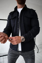 Dominic | Herren langärmelige Hemdjacke mit Knopfleiste, locker geschnittenes Overshirt | Nomadnts | Nomadnts