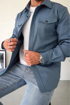 Dominic | Herren langärmelige Hemdjacke mit Knopfleiste, locker geschnittenes Overshirt | Nomadnts | Nomadnts