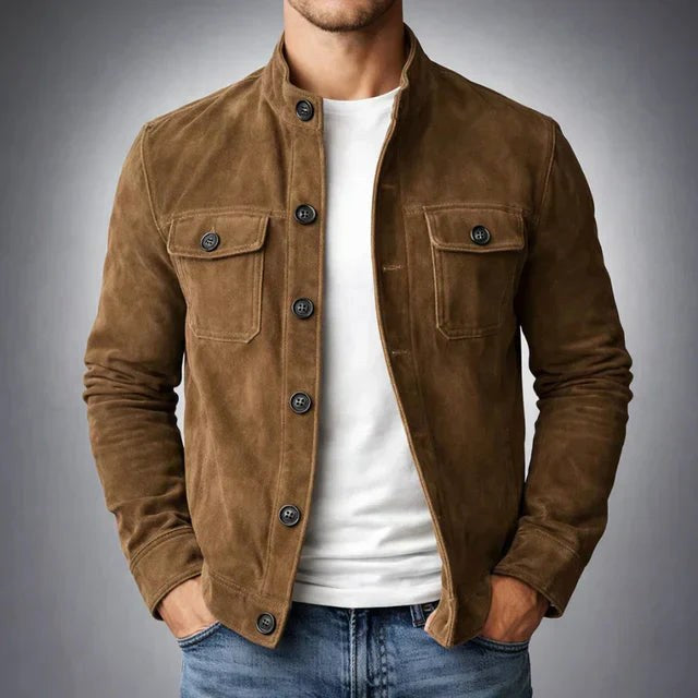 Dominik | Herren-Blazer mit strukturiertem Schnitt, elegante Herrenjacke | Nomad NTS | Brown