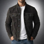 Dominik | Herren-Blazer mit strukturiertem Schnitt, elegante Herrenjacke | Nomad NTS | Dark Brown