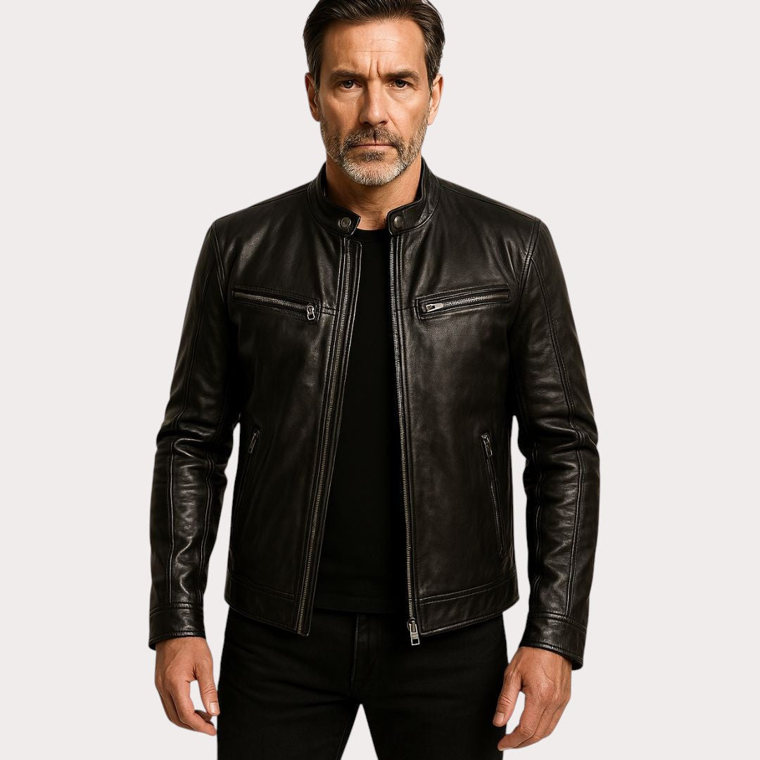 Douglas | Herren Premium-Lederjacke, klassisch tailliert geschnittene Jacke | Nomadnts | Nomadnts
