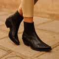 Edith | Damen Leder-Cowboystiefel, Stiefeletten im Western-Stil | Nomadnts | Nomadnts