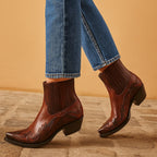 Edith | Damen Leder-Cowboystiefel, Stiefeletten im Western-Stil | Nomadnts | Nomadnts