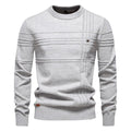 Edmund | Herren-Pullover mit Karomuster, Klassischer Strickpullover | Nomad NTS | Lichtgrijs